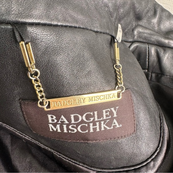 Badgley Mischka Eloise Leather Jacket Size Small Classic - Picture 15 of 16